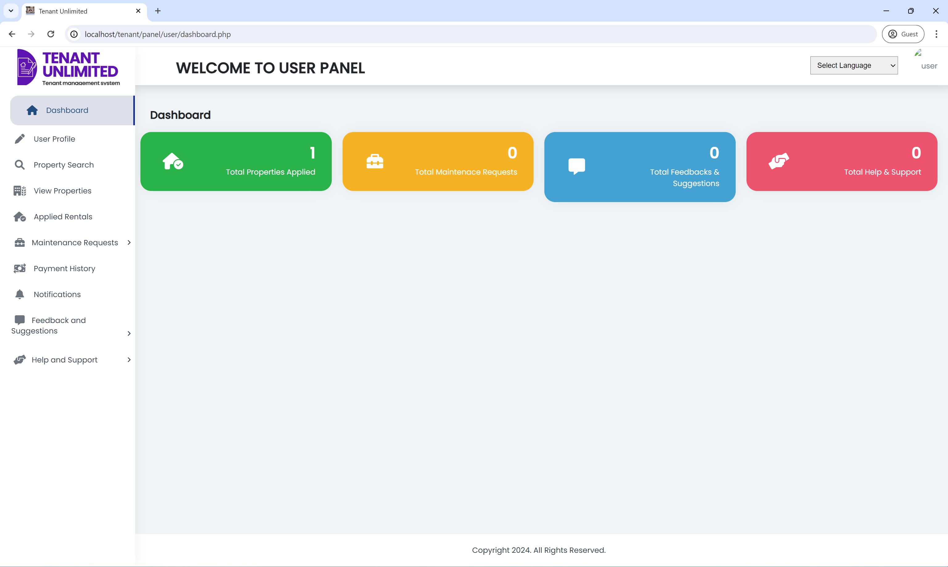 Tenant Management System Full Sourcecode Download